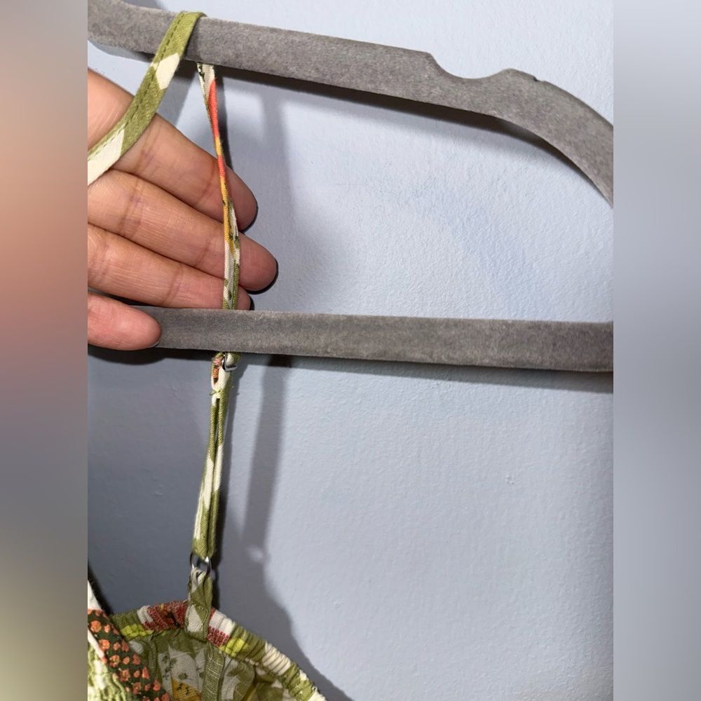 Universal Thread Green Smocked Patchwork Boho Dre… - image 7